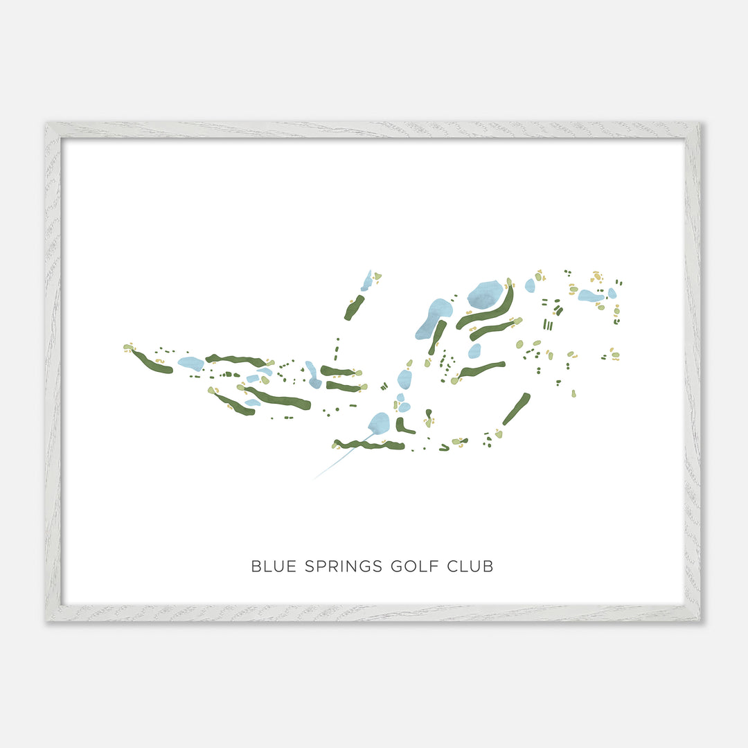 Print of Blue Springs Golf Club Modern Map