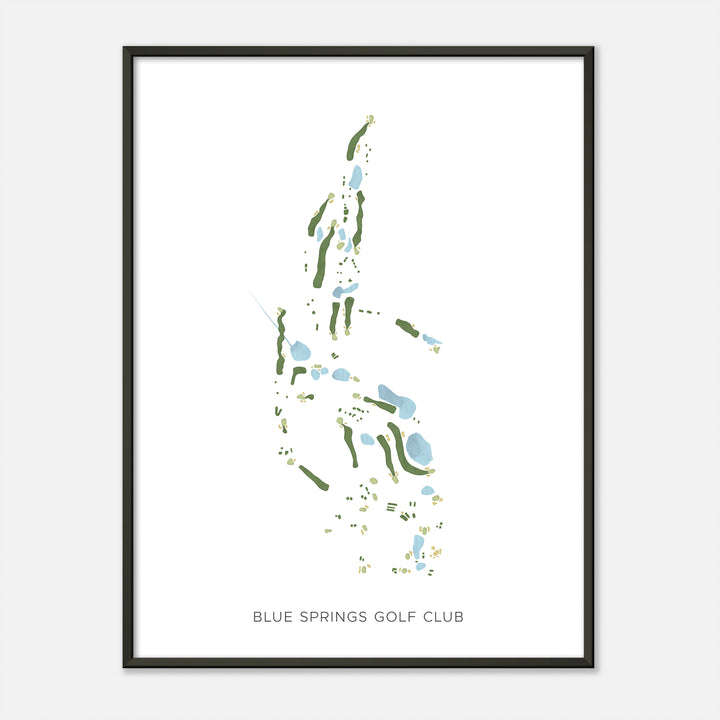 Print of Blue Springs Golf Club Modern Map