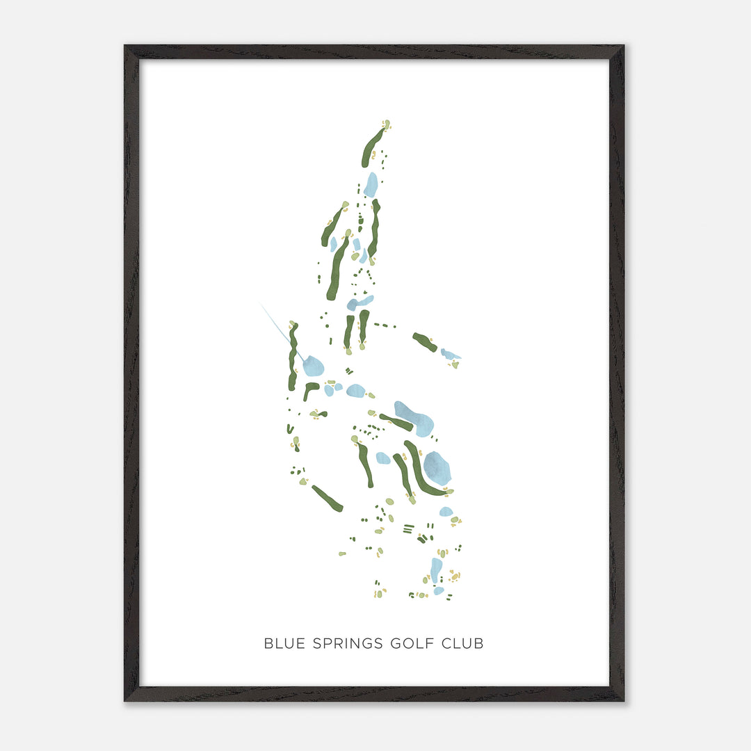 Print of Blue Springs Golf Club Modern Map