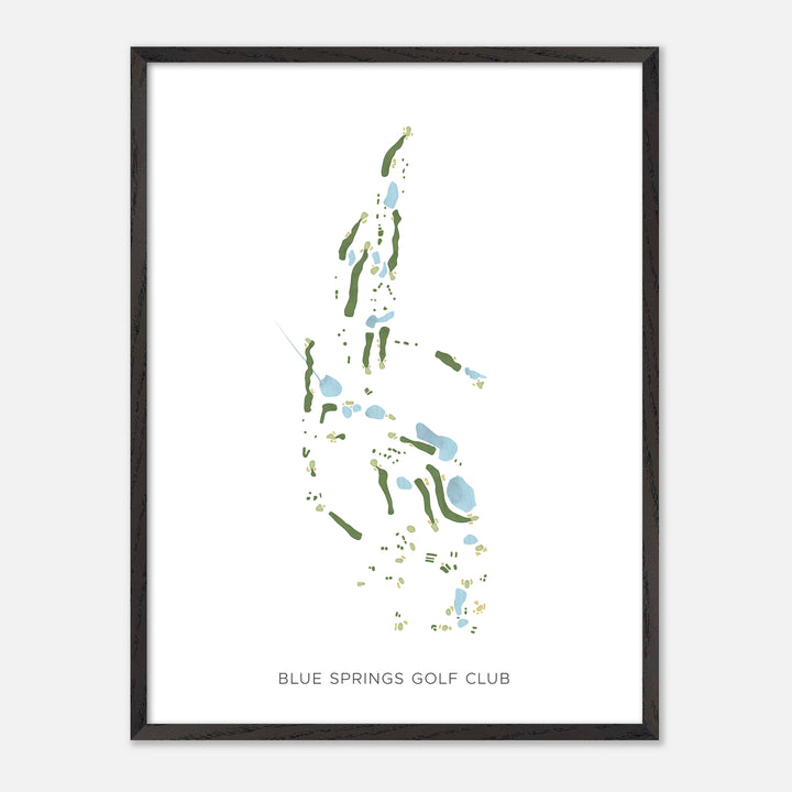 Print of Blue Springs Golf Club Modern Map