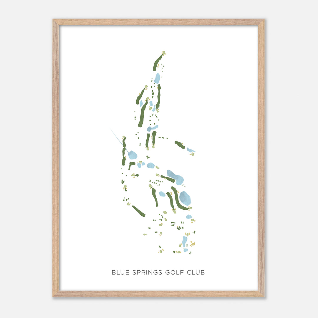 Print of Blue Springs Golf Club Modern Map
