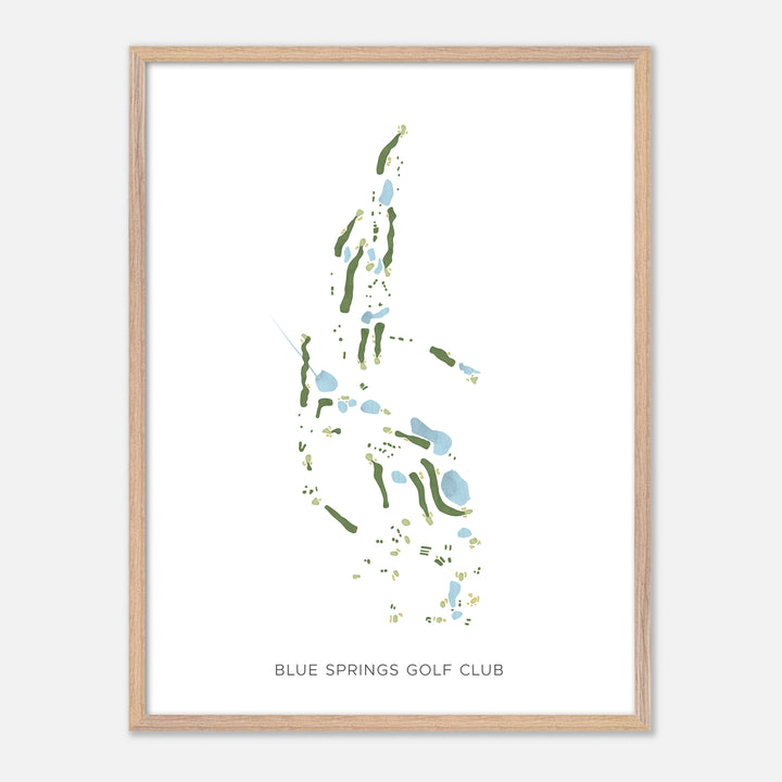 Print of Blue Springs Golf Club Modern Map