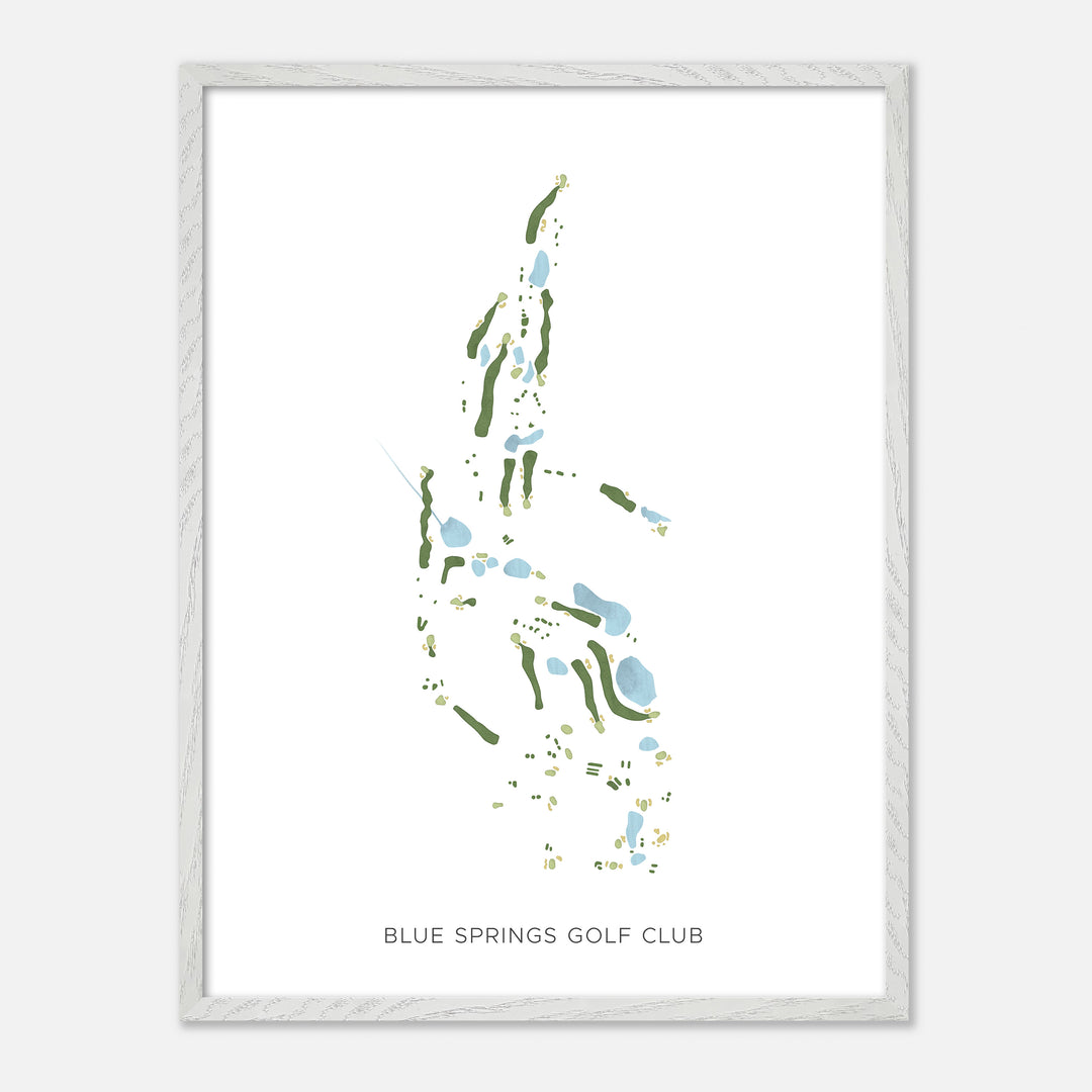 Print of Blue Springs Golf Club Modern Map