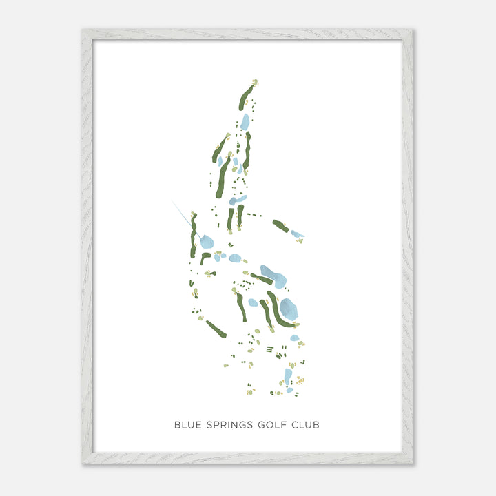 Print of Blue Springs Golf Club Modern Map