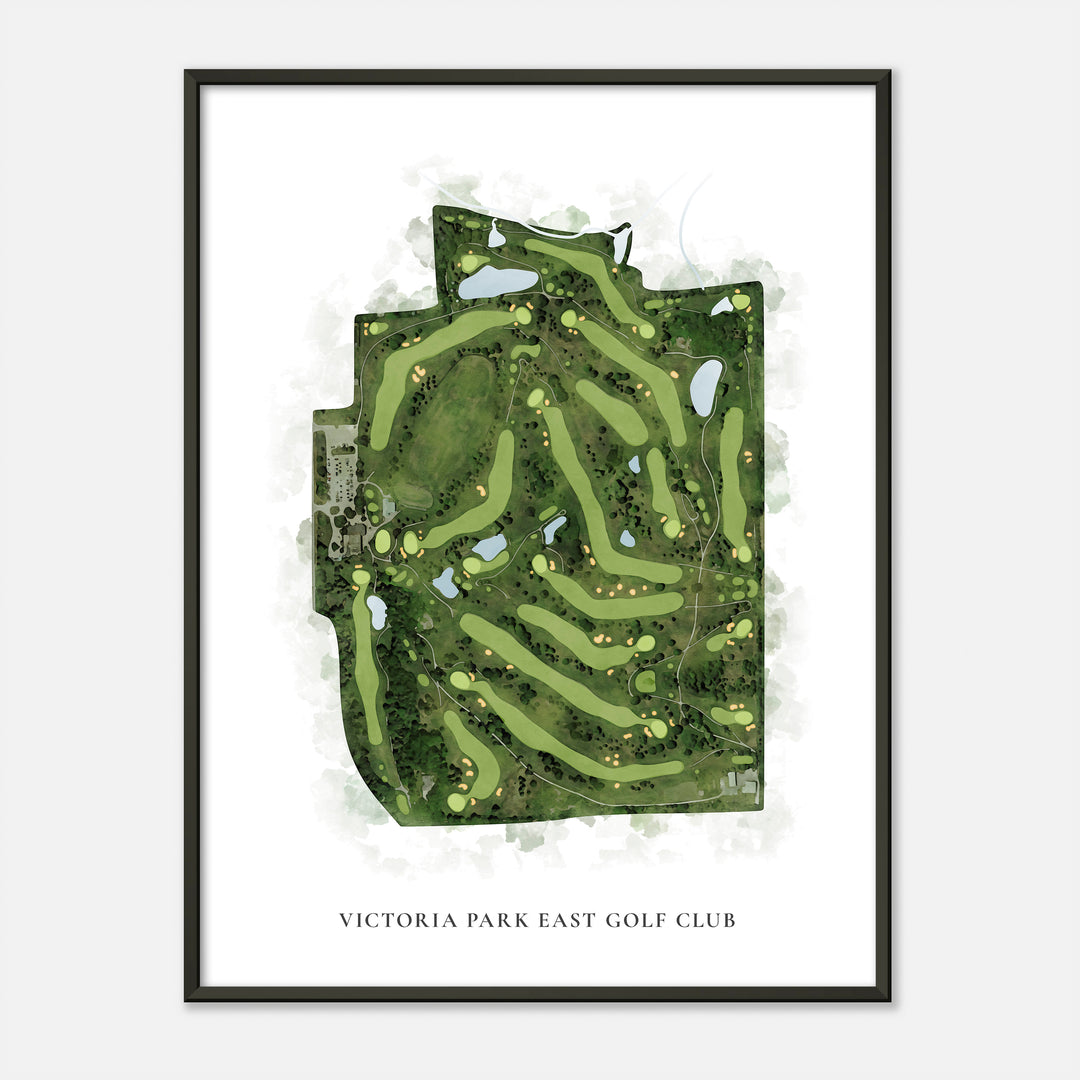 Print of Victoria Park East Golf Club Classic Map