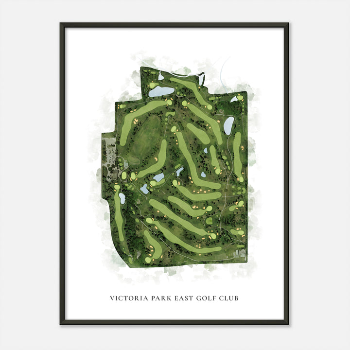 Print of Victoria Park East Golf Club Classic Map
