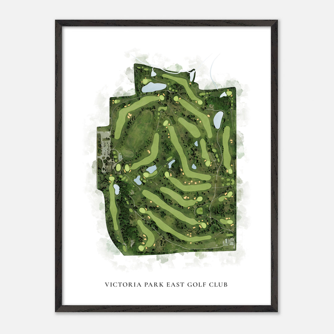 Print of Victoria Park East Golf Club Classic Map