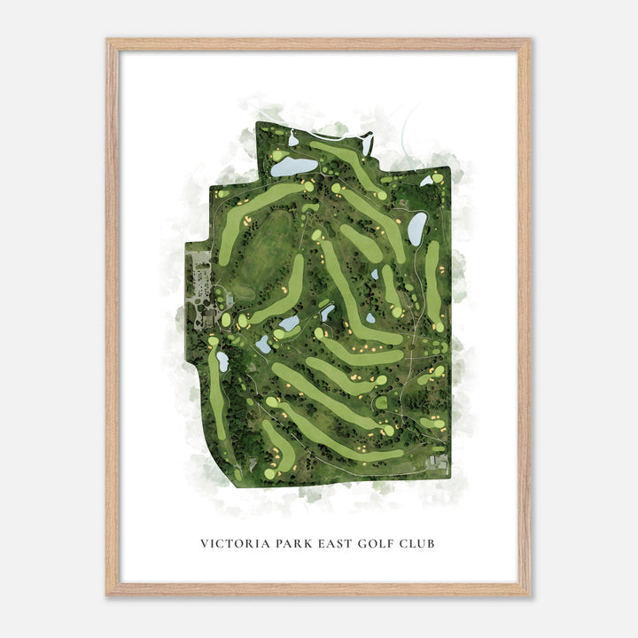 Print of Victoria Park East Golf Club Classic Map
