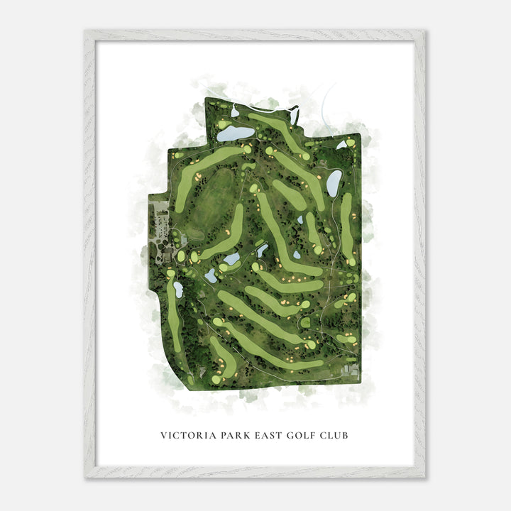 Print of Victoria Park East Golf Club Classic Map