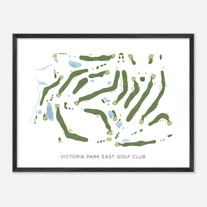 Print of Victoria Park East Golf Club Modern Map