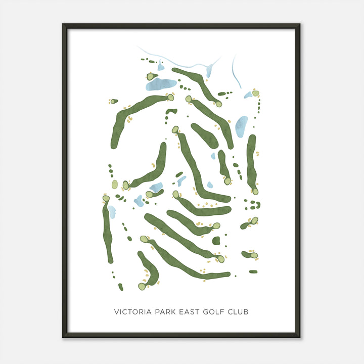 Print of Victoria Park East Golf Club Modern Map