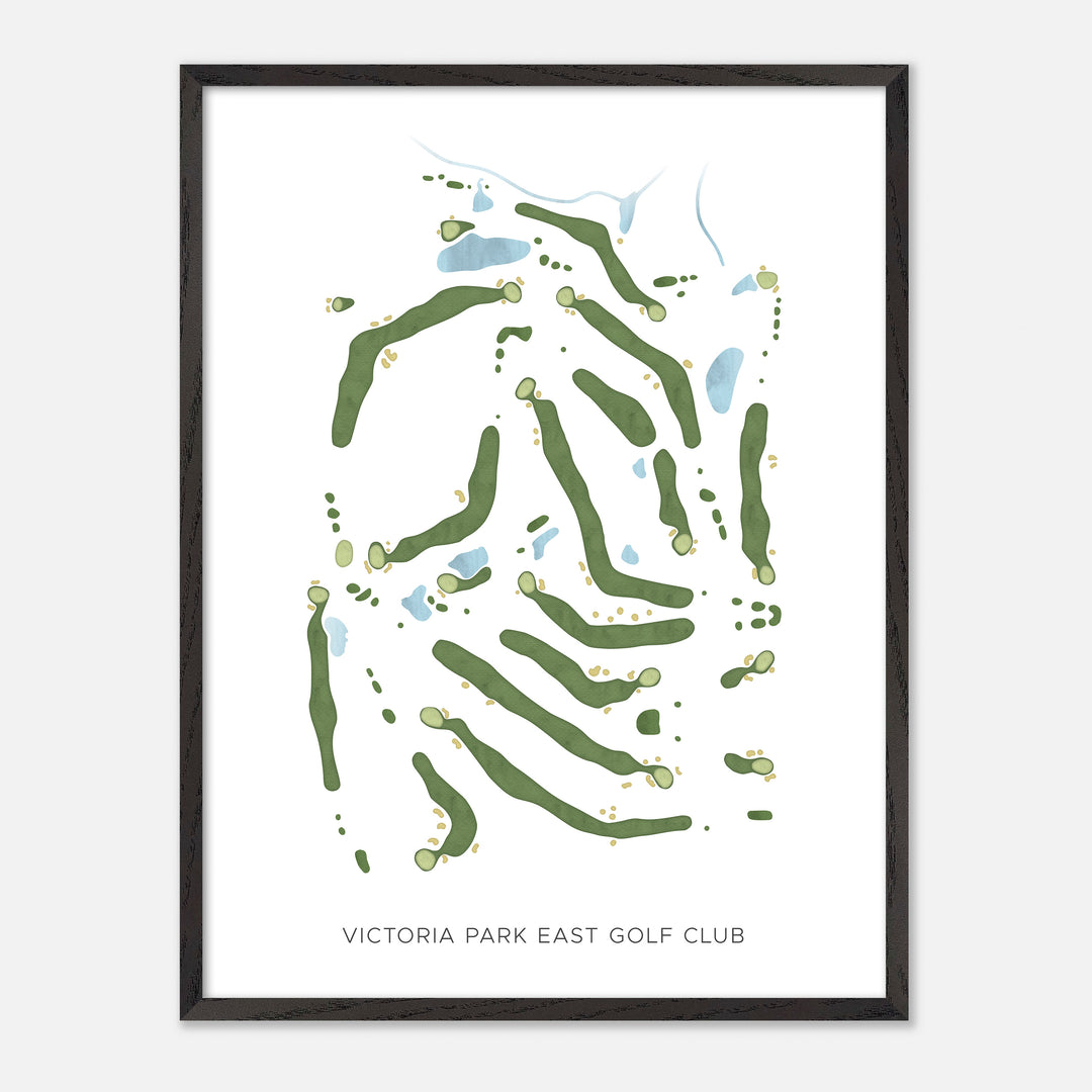 Print of Victoria Park East Golf Club Modern Map