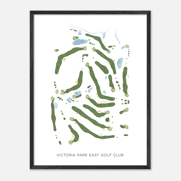 Print of Victoria Park East Golf Club Modern Map