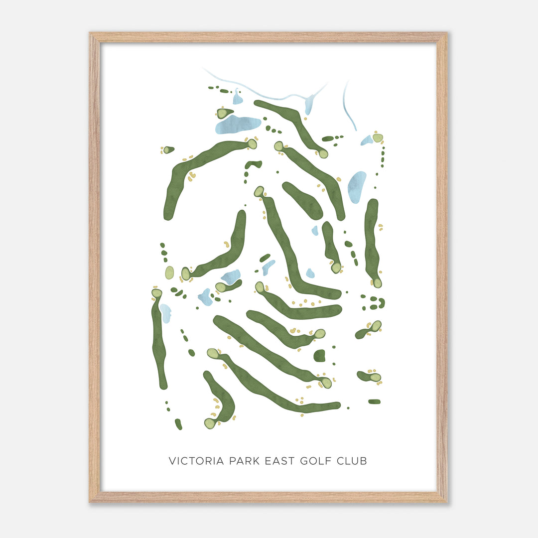 Print of Victoria Park East Golf Club Modern Map