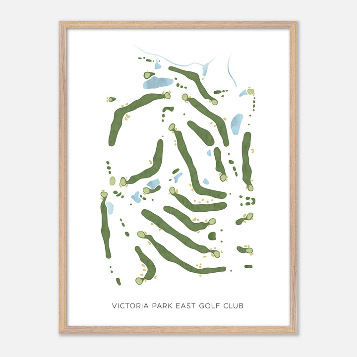 Print of Victoria Park East Golf Club Modern Map