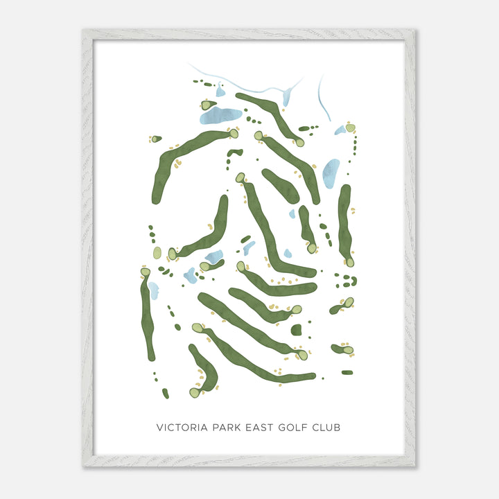 Print of Victoria Park East Golf Club Modern Map