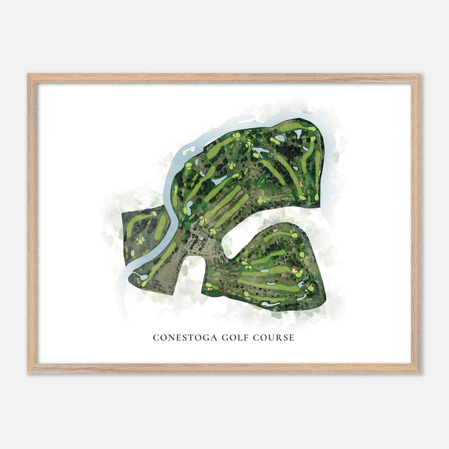 Print of Conestoga Golf Course Classic Map