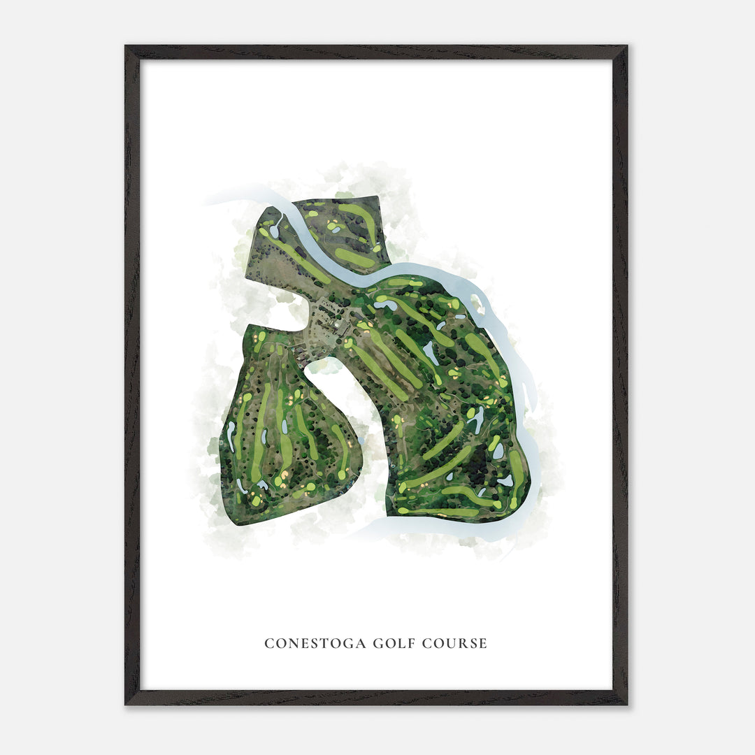 Print of Conestoga Golf Course Classic Map