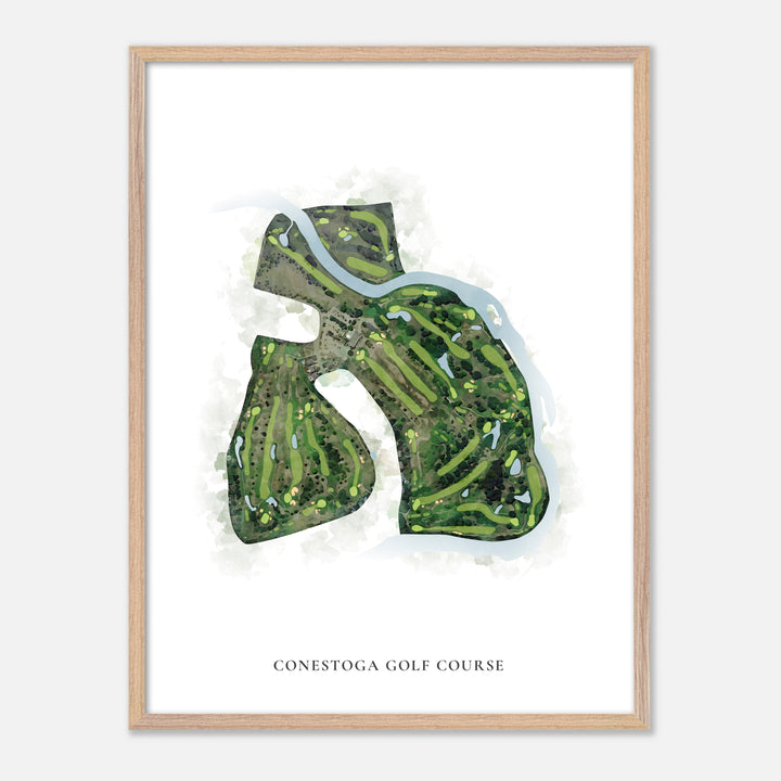 Print of Conestoga Golf Course Classic Map