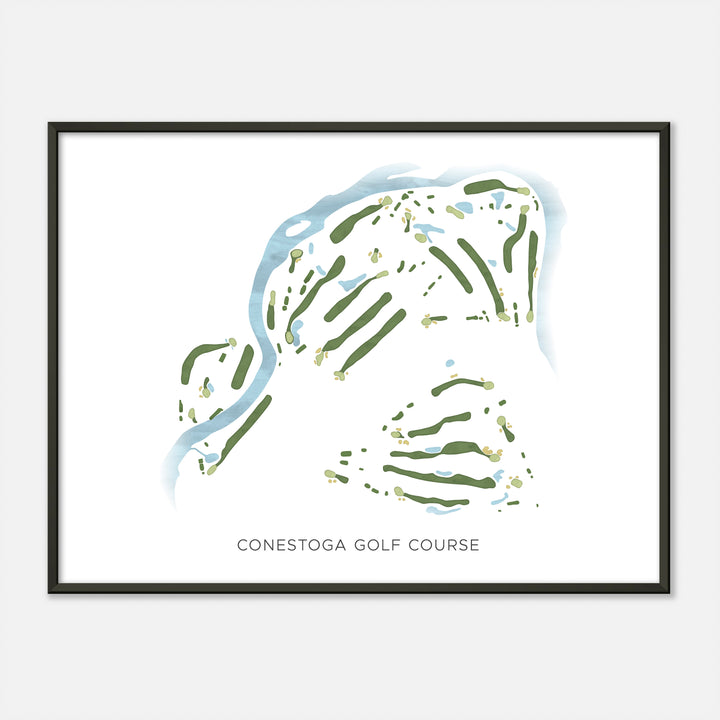 Print of Conestoga Golf Course Modern Map
