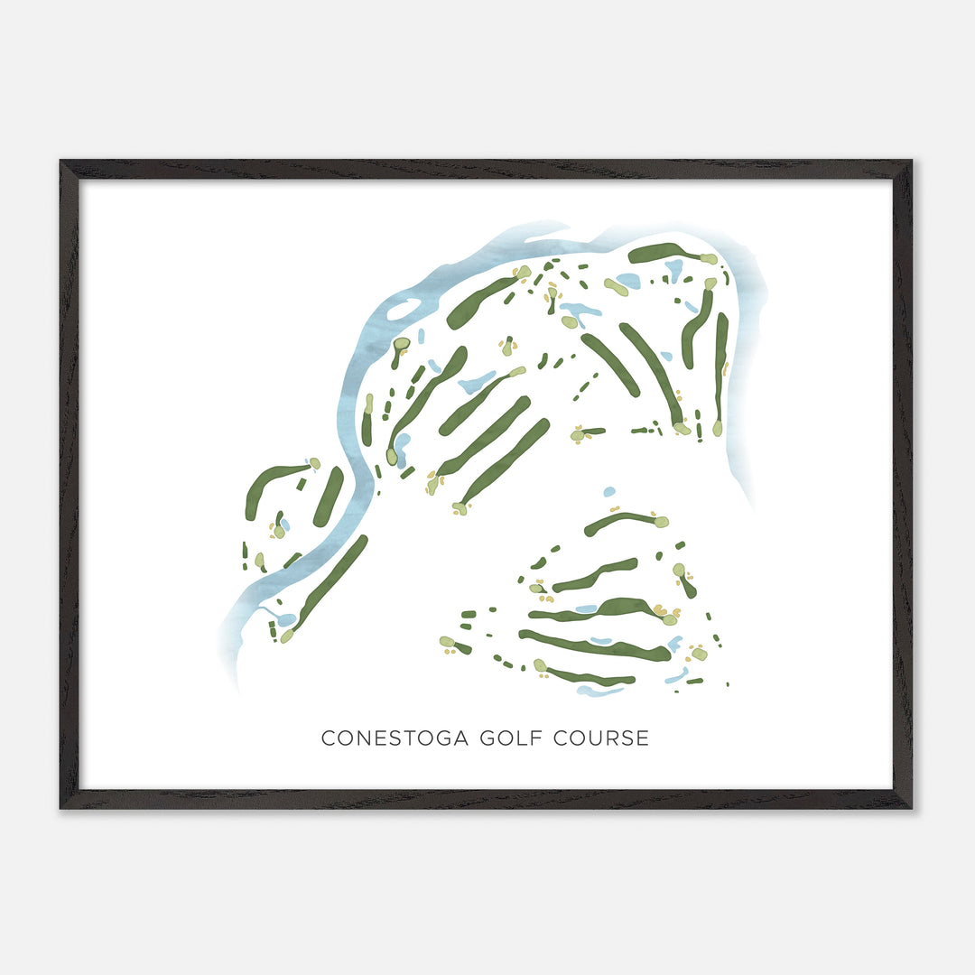 Print of Conestoga Golf Course Modern Map