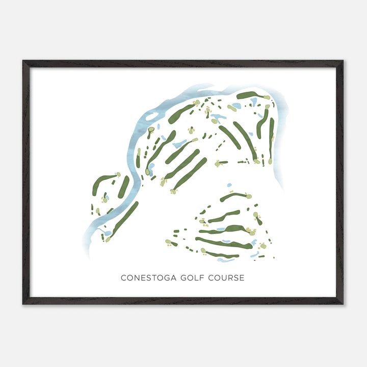Print of Conestoga Golf Course Modern Map