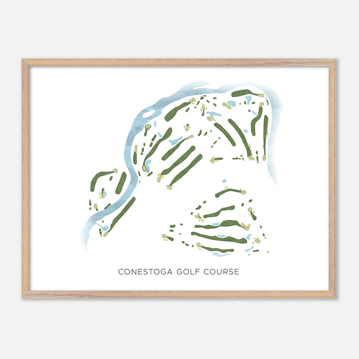 Print of Conestoga Golf Course Modern Map