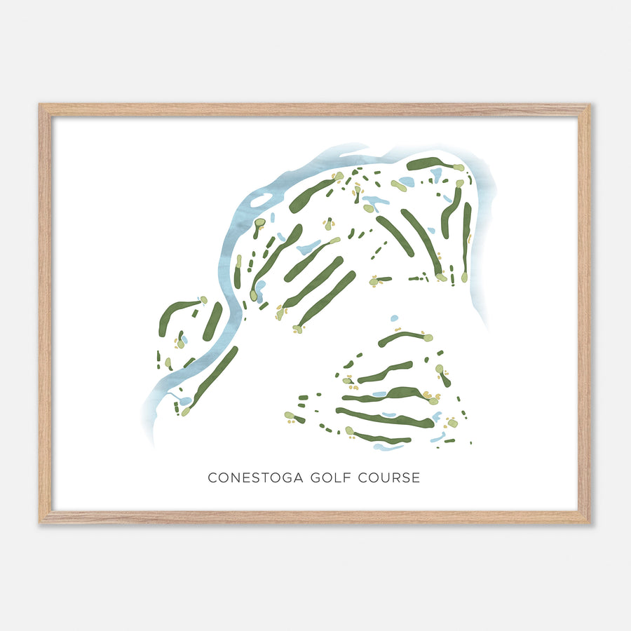 Print of Conestoga Golf Course Modern Map