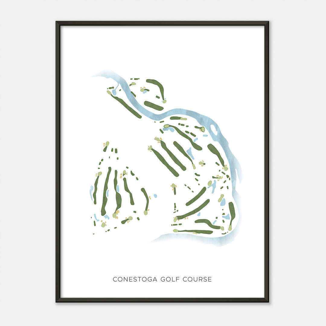 Print of Conestoga Golf Course Modern Map