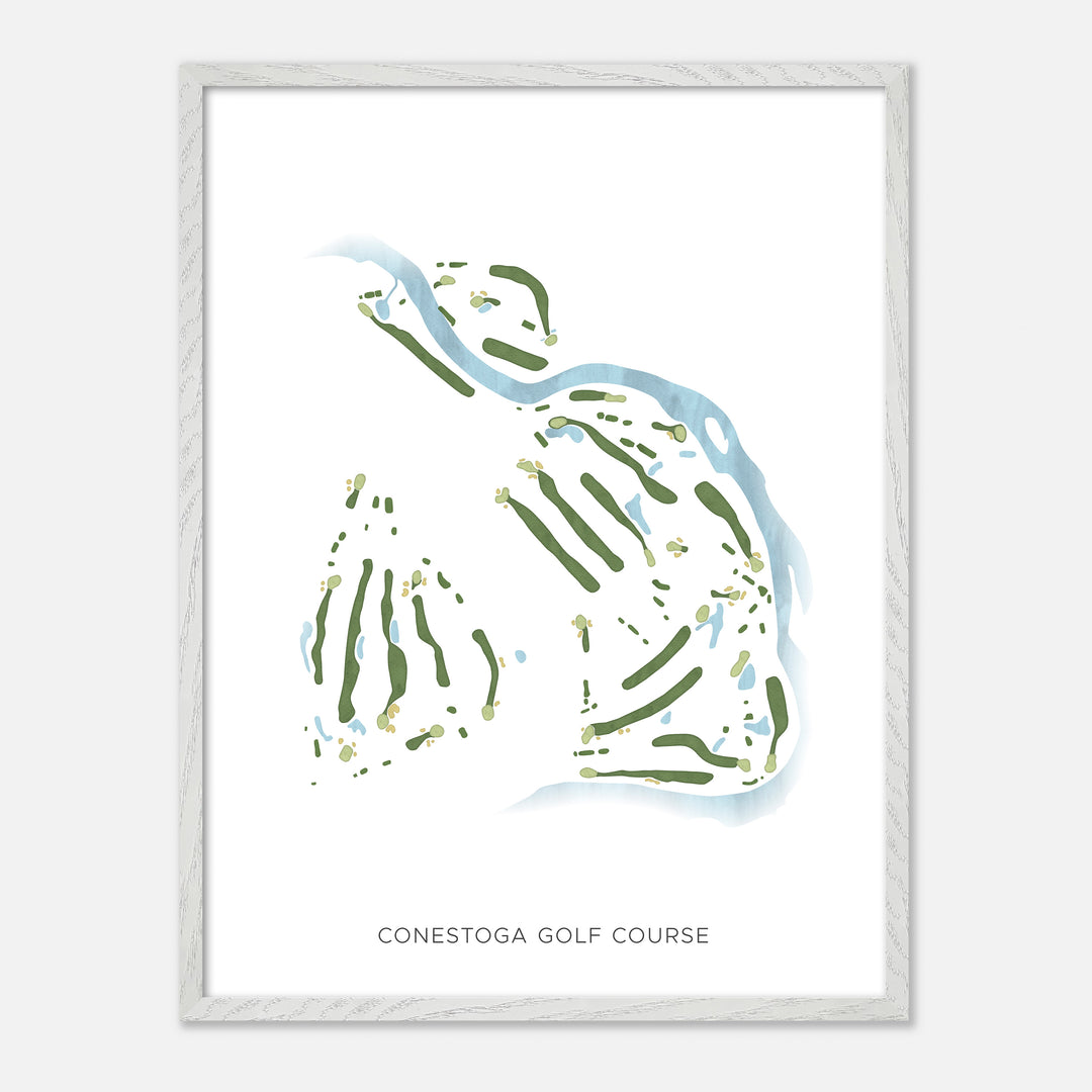 Print of Conestoga Golf Course Modern Map