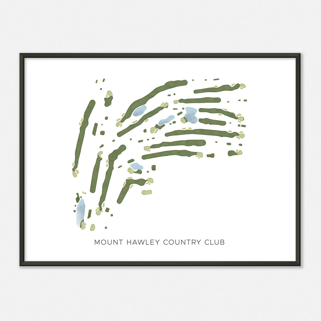 Print of Mount Hawley Country Club Modern Map
