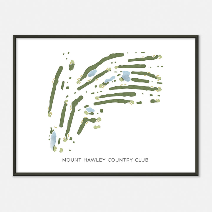 Print of Mount Hawley Country Club Modern Map