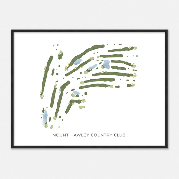 Print of Mount Hawley Country Club Modern Map