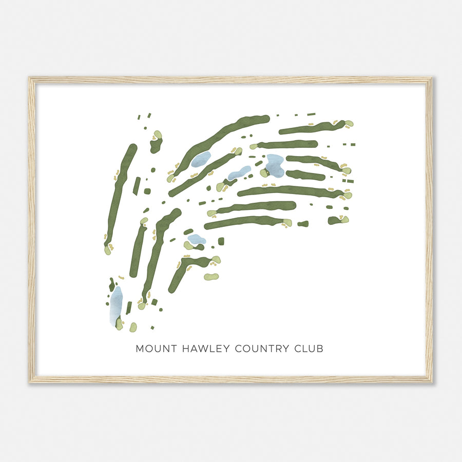 Print of Mount Hawley Country Club Modern Map
