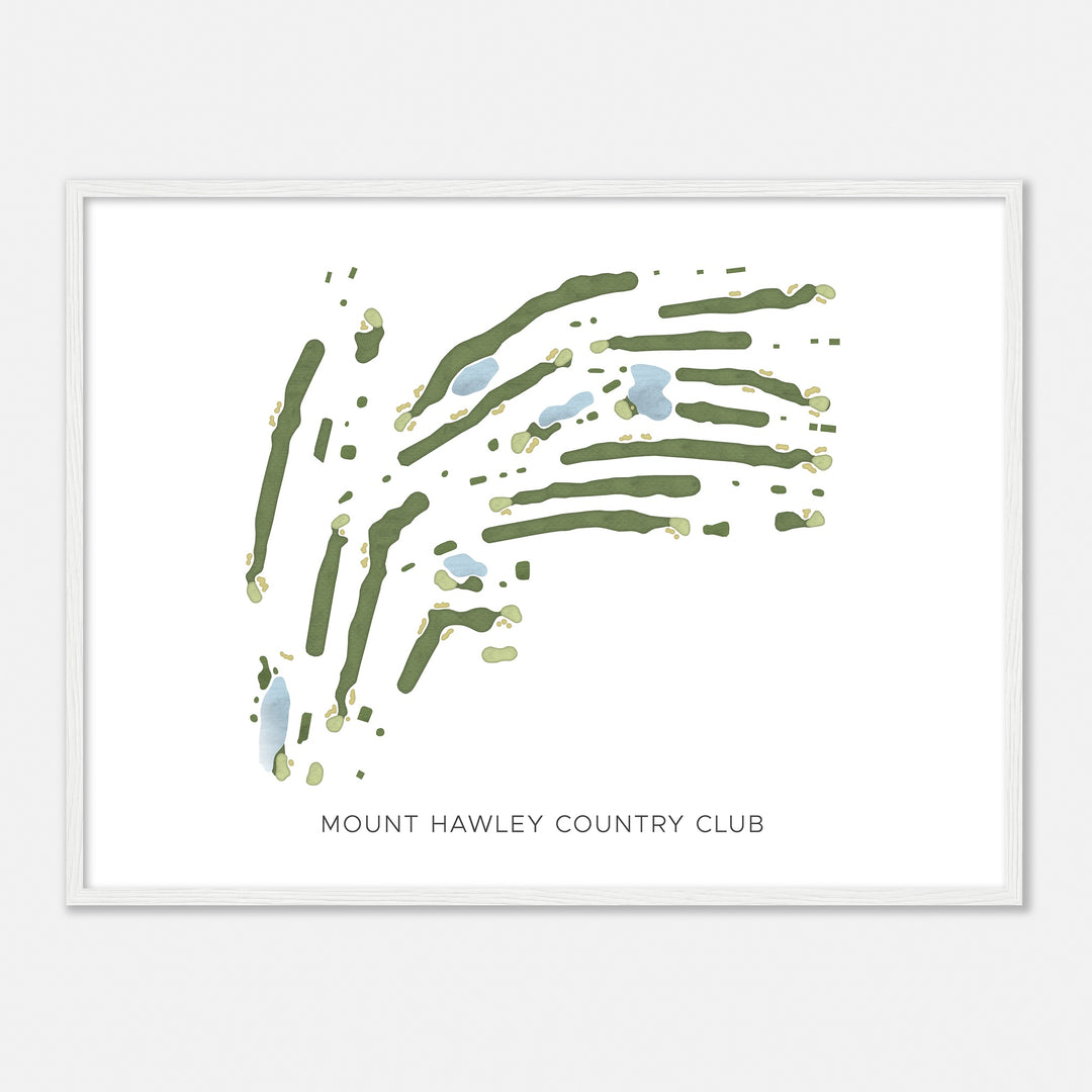 Print of Mount Hawley Country Club Modern Map