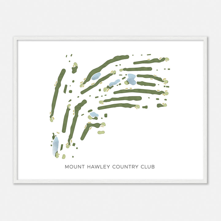 Print of Mount Hawley Country Club Modern Map