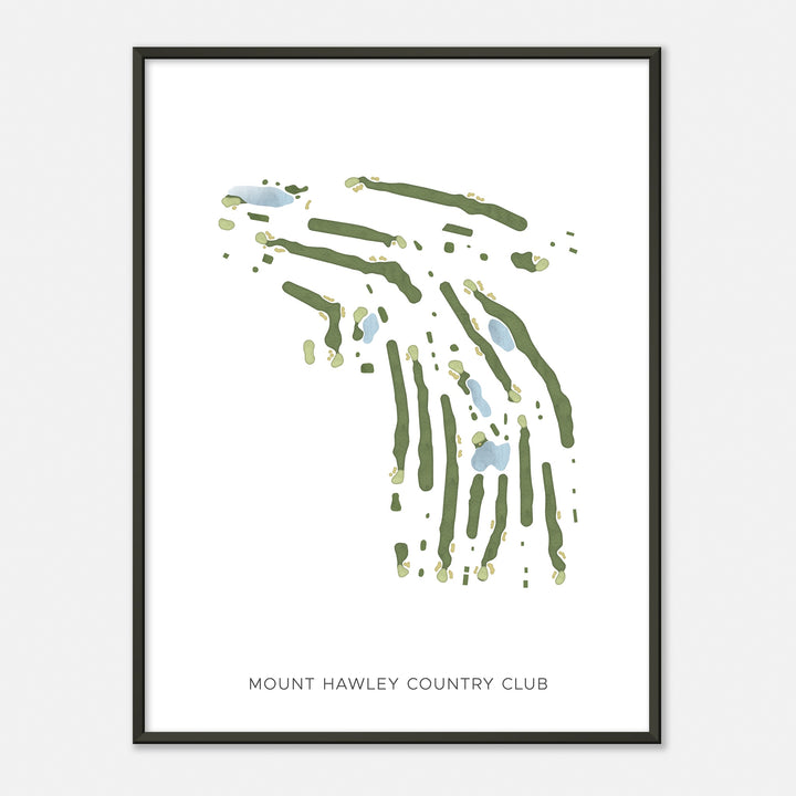 Print of Mount Hawley Country Club Modern Map