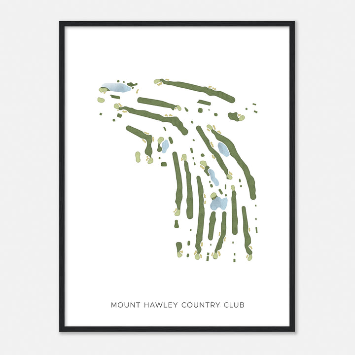 Print of Mount Hawley Country Club Modern Map