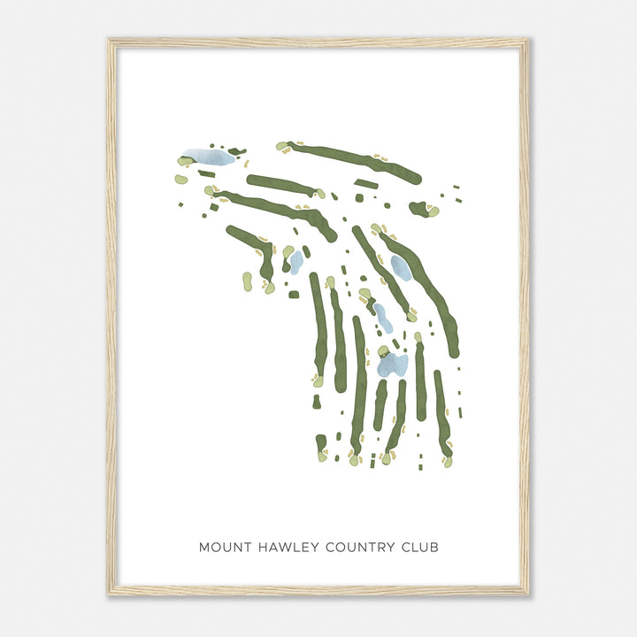 Print of Mount Hawley Country Club Modern Map