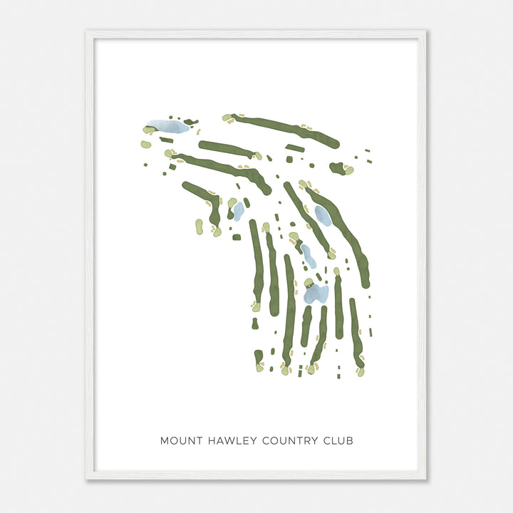 Print of Mount Hawley Country Club Modern Map