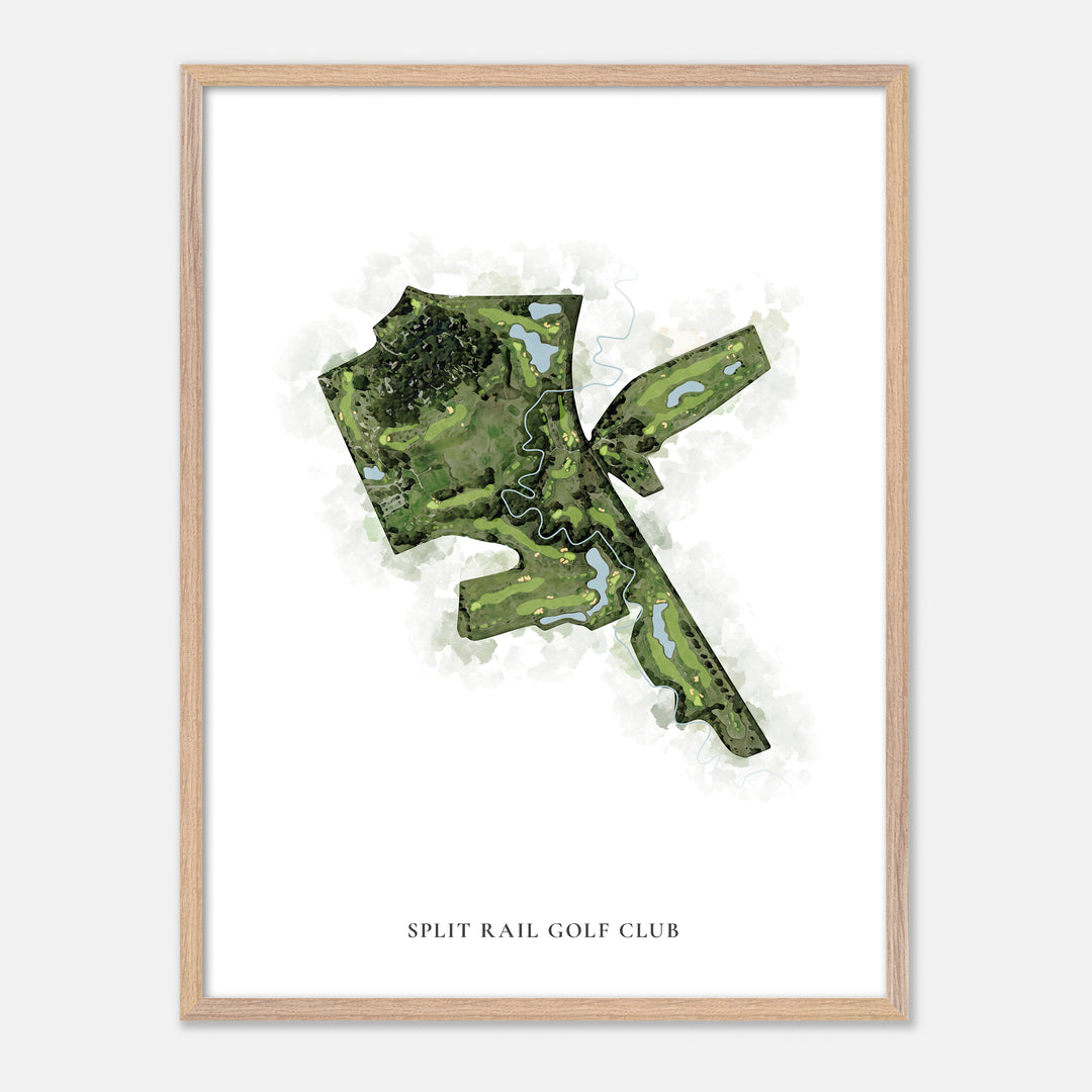 Print of Split Rail Golf Club Classic Map