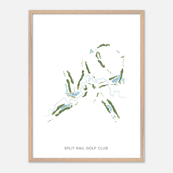Print of Split Rail Golf Club Modern Map