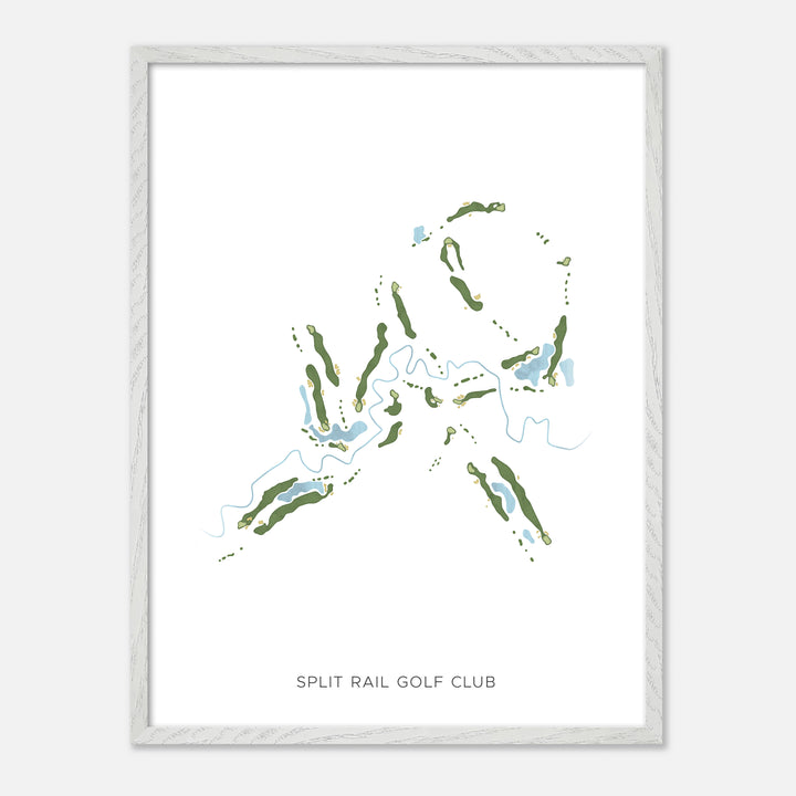 Print of Split Rail Golf Club Modern Map