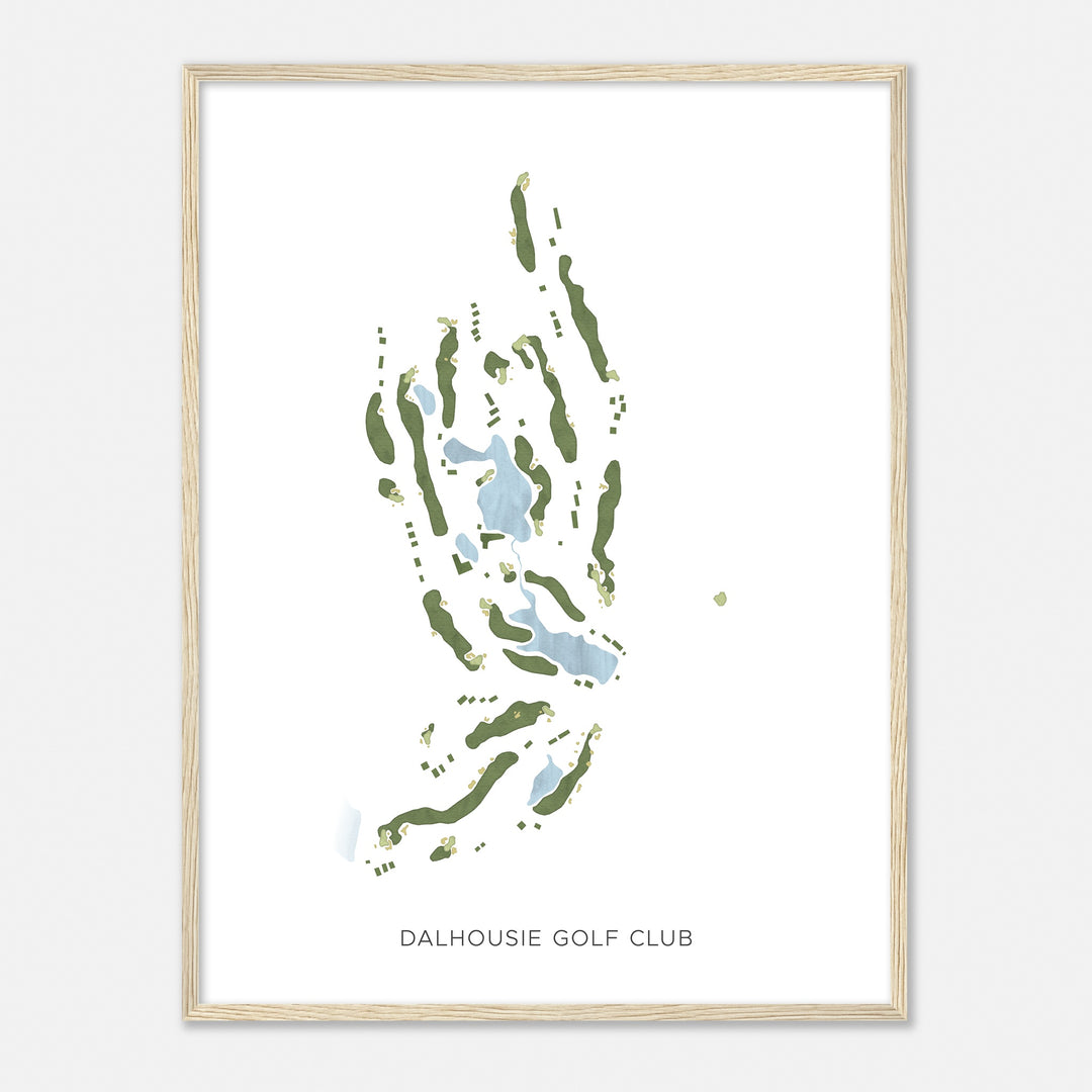 Print of Dalhousie Golf Club Modern Map