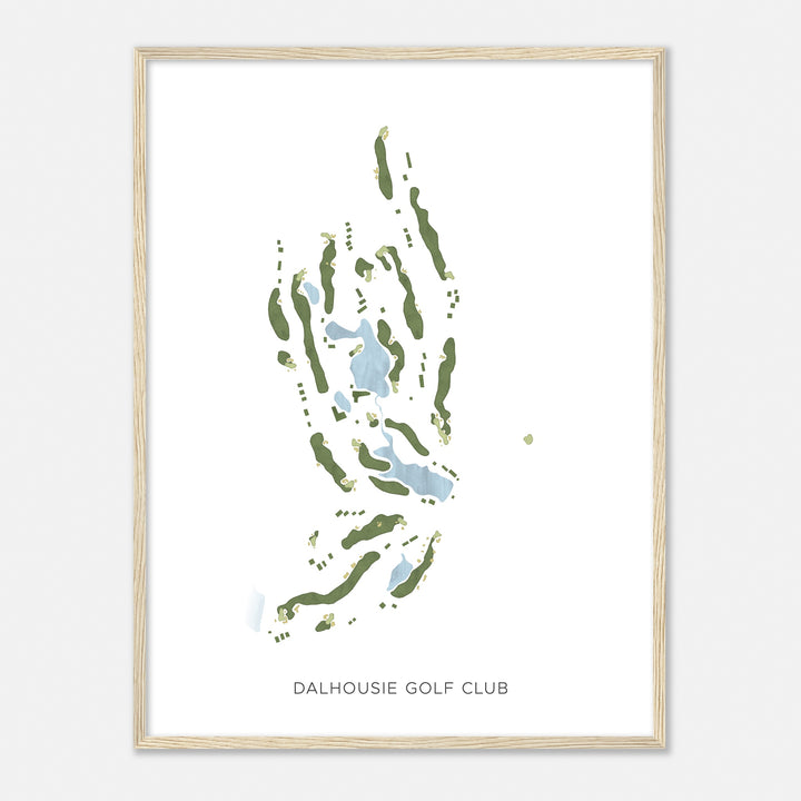 Print of Dalhousie Golf Club Modern Map