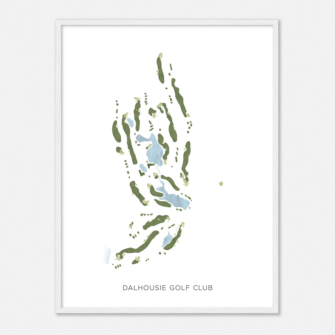 Print of Dalhousie Golf Club Modern Map