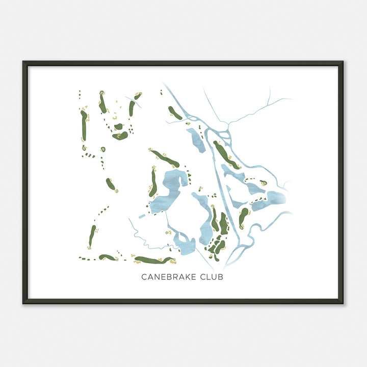 Print of Canebrake Club Modern Map