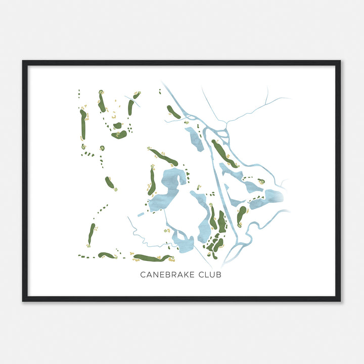 Print of Canebrake Club Modern Map