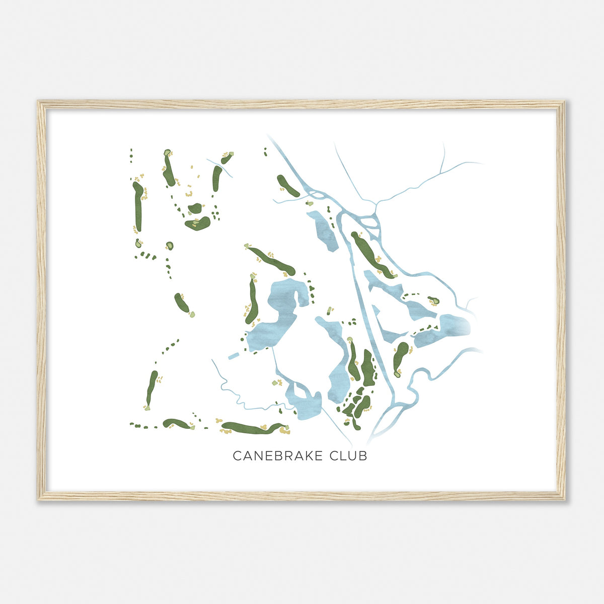 Print of Canebrake Club Modern Map