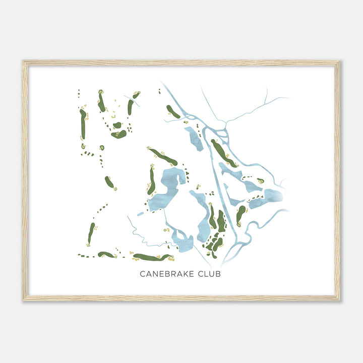 Print of Canebrake Club Modern Map